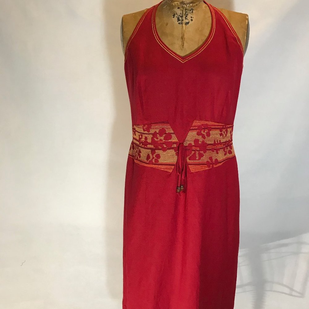 DEPECHE MODE DRESS WITH EMBROIDERED WAIST